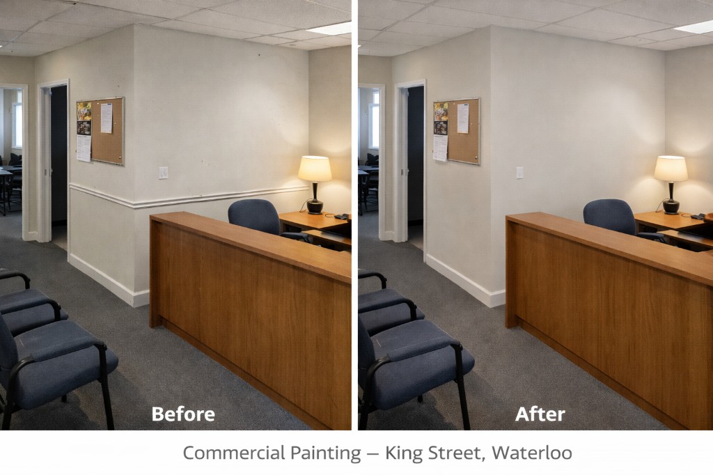 Commercial Painting project in King Street, Kitchener