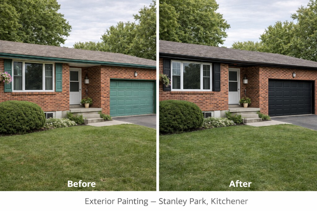 Exterior Painting project in Stanley Park, Kitchener